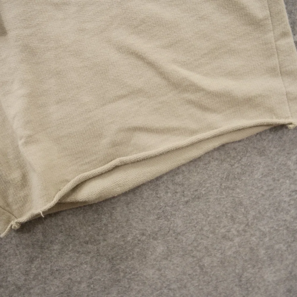 James Perse Shorts Womens Small 1 Beige Fleece Elastic Waist Drawstring